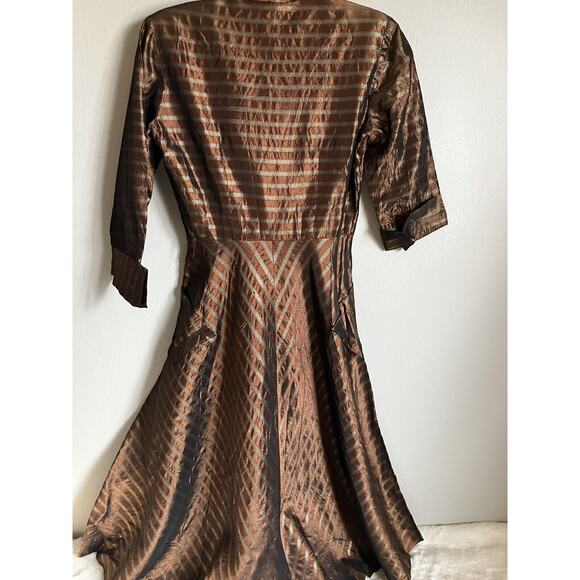 Doris Dodson Originals Womens Vintage 1940's Satin Button Front Dress VINTAGE - Picture 5 of 7